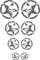 Autoaufkleber Totenschädel Aufkleber Set Motorrad Totenkopf Rund Skull Sticker Motocross 8 Stück Schädel (Matt Dunkelgrau)