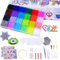 Tomtary 17000pcs Fuse Beads Kit 24 Colors 2.6mm Iron Beads with Pegboards Ironing Papers Keyrings Fuse Bead Craft Kit for Arts DIY Crafts