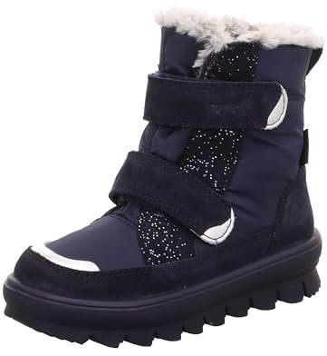 Superfit Flavia Warm gefütterte Gore-Tex, Stivali da Neve, Blau/Silber 8000, 26 EU Larga