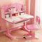latcppx Set di scrivania e sedia per bambini, regolabile in altezza, per la scuola dei bambini, con tabellone e cassetto portaoggetti, per ragazzi e ragazze, per leggere e scrivere, rosa
