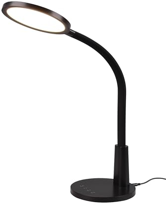 Reality Leuchten LED Schreibtischleuchte Sally R52671102, Kunststoff Schwarz matt, inkl. 8.4 Watt LED, 4-fach Touch, Timer-Funktion
