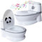 Kindertöpfchen mit Spülgeräusch- Ideal als erste Toilette - Sauberkeit für Kinder, Baby Jungen und Mädchen - Abnehmbare Schüssel. (grau)