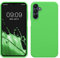 kwmobile Hülle kompatibel mit Samsung Galaxy A15 5G Hülle - Silikon Handy Case - Handyhülle weiche Oberfläche - kabelloses Laden - Limettengrün