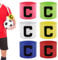 6 Stück Kapitänsbinde Erwachsene, Kapitänsbind Fussball, Verstellbar Captain Armband, Spielführerbinde Elastic Armbinden für Fußball, Multicolor Kapitän-armbinde für Viele Sportarten,Junior,Erwachsene