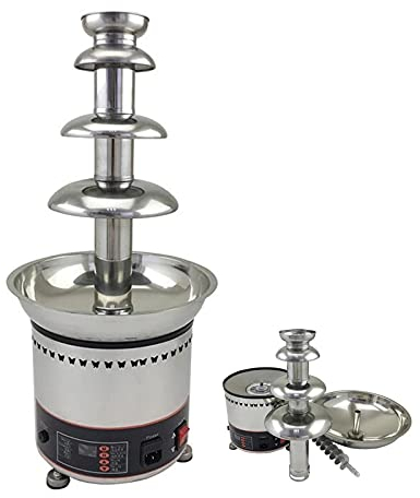 sjdoPulse Commercial Electric Chocolate Fountain Machine, Chocolate Waterfall Dipping Machine Melting + Warming Functionprofessional Motor Easy To Disassemble & Clean