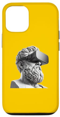 Hülle für iPhone 13 Pro Antike Statue mit VR-Headset