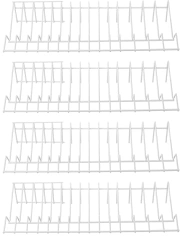 Sourcing Map 4pcs Plier Organizer Rack, 15-Slot, Steel, White, Pliers Organizer Rack, Garages, Workshops, Kitchens, 14.6 x 6.5 x 2.5 inches