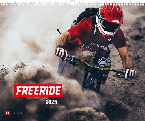 Freeride - Kalender 2025 - Delius-Klasing-Verlag - Wandkalender mit atemberaubenden Radsportbildern - 56 cm x 45,5 cm