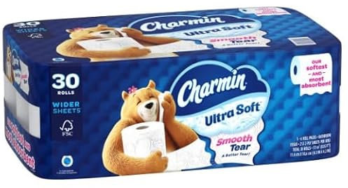 Charmin Ultraweiches Badetuch, 2-lagig, 30 Rollen, 213 Blatt pro Rolle