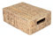 Wickerfield Water Hyacinth Woven Storage Box for Shelves Wicker Gift Hamper with Handle and Lid Small Home Bathroom Organizer (Small)