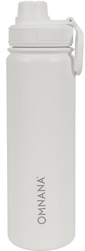 OMNANA® HYDR8™ Trinkflasche Edelstahl (660 ml) – Auslaufsichere & doppelwandige Thermosflasche – BPA-frei, hält 24h kalt – Isolierflasche für Sport, Fitness & Outdoor, geeignet für Kaltgetränke