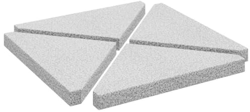 vidaXL Umbrella Weight Plates Parasol Base Stand 4pcs Granite Triangular 14 kg