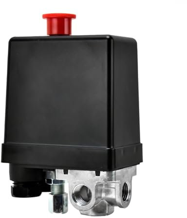 Druckschalter Kompressor 220V Luftkompressor Druckschalter 4 Loch Luftkompressorregler Mehrzweck Druckschalter Steuerventil für Schnellen Druckabbau (20A)