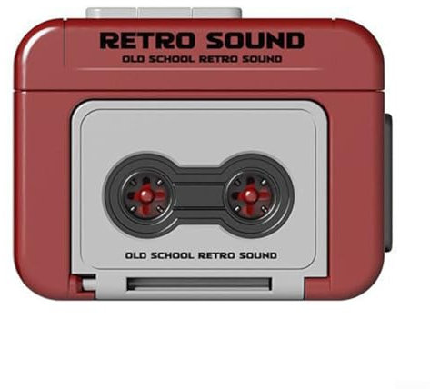 Yuanpgky Mini-Tape-Recorder, kreative Mini-Tape-Aufnahmegerät, Schlüsselanhänger, Retro-Recorder, Schlüsselanhänger, Mini-Retro-Dekorationen, Diktiergeräte und Zubehör (2 Stück rot), 2 Stück