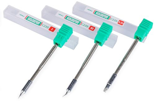 YIHUA C235 Jeu de pannes de fer à souder, 3 pièces (type I/SI/D), uniquement pour le fer à souder YIHUA 928D-IV