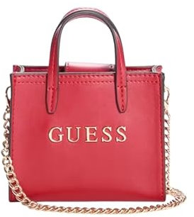 GUESS Factory Irvington Micro Tote für Damen, Rot/Ausflug, einfarbig (Getaway Solids)