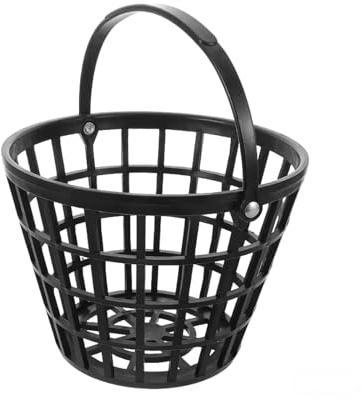 Golf Ball Basket Container Case Bucket with Carry Handle,Holds 25 Balls | Golf Balls Holder,Black Color,Lightweight to Carry,Plastic,Durable,Keep Golf Balls Together,Ball Accessories Indoor Outdoor