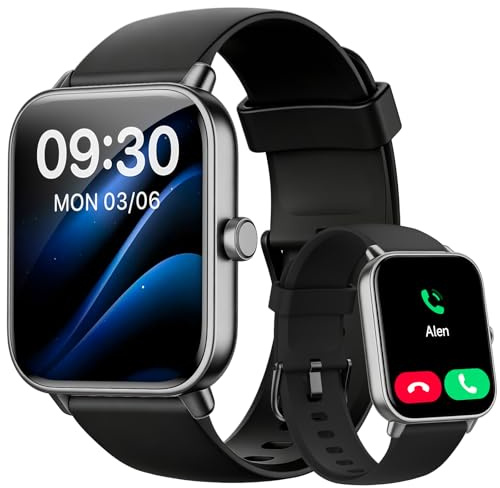 Gydom Smart Watch for Men & Women, Bluetooth Calling, Alexa Built-in, 1.8 HD Display, Fitness Tracker, Heart Rate & SpO2 Monitor, Sleep Tracking, 110+ Sports, IP68 Waterproof, iPhone & Android