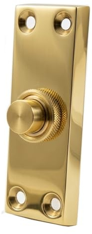 SCORPIO HARDWARE® Door Bell Push - Polished Brass Door Bell Button