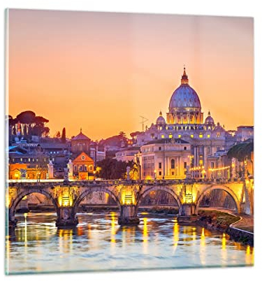 ARTTOR Bilder auf Glas 30x30cm Wandbild Glasdruck Architektur Städte - 2704