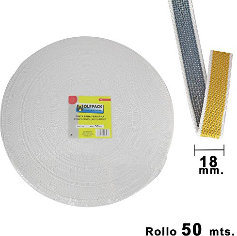 Band Wolfpack Plissee Bicolor 18 mm. Rolle 50 Meter