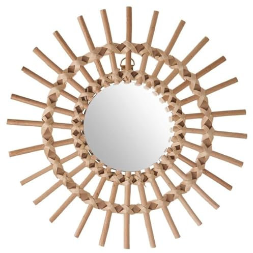 Paris Prix Atmosphera Créateur d'intérieur - Miroir Mural Rotin 30cm Naturel
