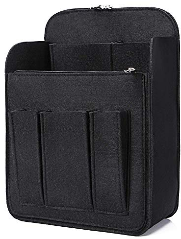 SHINGONE Filz Taschenorganizer Rucksack für Damen und Männer, Backpack Organizer mit Schlüsselanhänger, Taschen Organisator Rucksack Organizer Handtaschen Schwarz, M