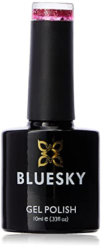 Bluesky Bluesky Gel Polish, Barbie Hot Pink, BLZ5, 10 ml, Gel Dissolvable Nail Polish, Pink, Neon, Glitter (Curing Under UV/LED Lamp Required) Pack (x)
