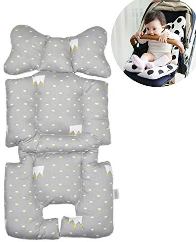 Eyand Kinderwagen Kissen - Bequemen Neugeborenen Kopf Körperstütze für Kinderwagen, Baby-Sitzauflage-Unterstützung erstellen für Tiny Baby in Autositz, Kinderwagen, Kinderwagen, Babytrage (Krone)