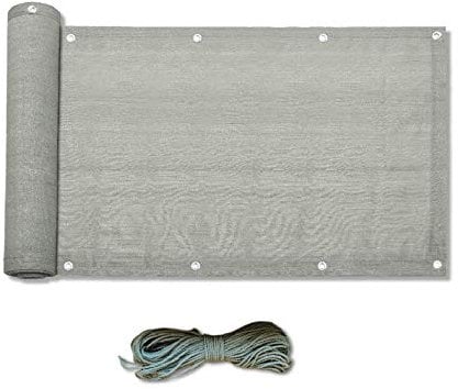 Rebecca Mobili Telo Frangivista, Paravento Balcone Hdpe, Grigio, Ombreggiante Privacy - Misure: 0,75 x 6 mt (HxL) - Art. RE6545