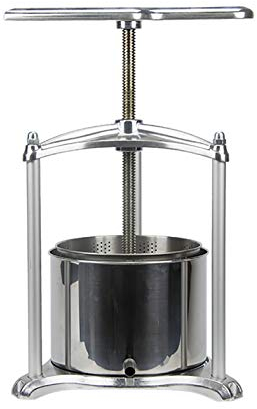 QZWGZ Handpresse, Edelstahl, Retro-Design, Weinreste, Saft, Trenner, Gemüsefüllung, Saftpresse (6 l)