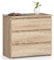 AKORD Commode CL-3 avec 3 tiroirs | Commode Classique pour La Chambre, Salon | Meuble de Rangement | L60 x H57 x P35 cm | Poids 26 kg | Chêne de Sonoma