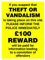 5 Stück – Diebstahl Vandalismus Inform Polizei Schild – 150 x 200 mm – A5P