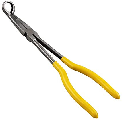 YanTone Spark Plug Removal Pliers, 11 Long Reach Ring Nose Hose Grip Pliers for Car