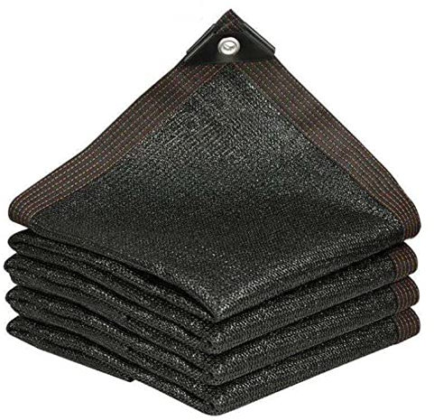 Rete Ombreggiante da Giardino,Rete Telo Ombra Nera a 12 Pin,Rotolo Telone Oscurante Antivento Anti-UV 90%,per Serra,Piante,Patio,Panno Ombreggiante per Esterni,con Occhielli (8x10m/26.2x32.8ft)