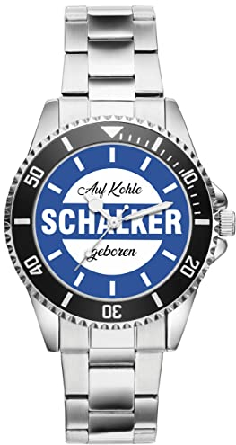 KIESENBERG Herrenuhr Schalker Fan Armbanduhr Geschenk Analog Quartz Metallband Uhr 21174
