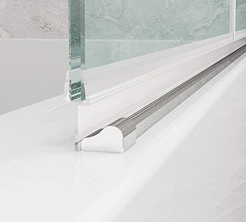 BD-Baode 2x95cm Schwallschutzprofil für Dusche Schwallleiste Alu Schwallschutzleiste für Duschen
