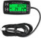 NInE-ROnG Medidor Multifunción Digital Tacómetro Medidor de Horas Reloj Temperatura RPM Mantenimiento Batería Reemplazable con luz de Fondo para Motor Pequeño Motor Cortacésped ATV Generador