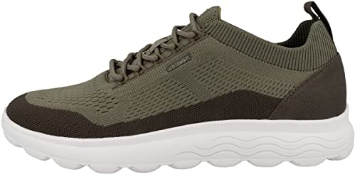 Geox Men's U Spherica A Trainers, Musk Militaire, 46 EU Schmal