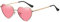 YAMEIZE Occhiali da sole trendy senza montatura Love Heart per donna uomo (Oro Rosa)