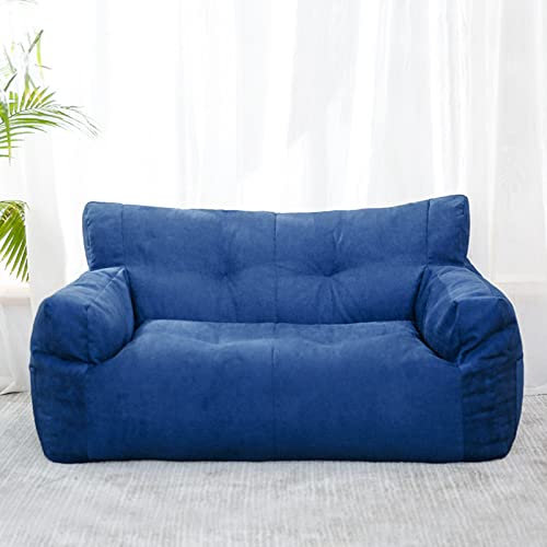 FBKPHSS Doppelstellung Sitzsackbezug ohne Füllung, Bean Bag Sofas Protector Waschbar und Bequem Bean Bag Chair Sofa Couch Cover für Erwachsene und Kinder,Sky Blue,63 * 74 * 115cm