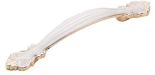 Türgriffe, 4 Stück Vintage-Schrankgriffe, 128 mm antike Schleifen, Möbeltür-Zuggriffe für Küchenschrank, Kommoden, Schrank, Tür (weiß)