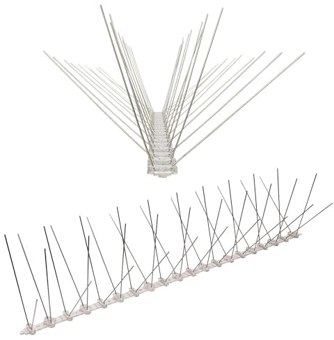 Taubenspikes 3 m (6 × 0,5 m) – 4-reihig auf Polycarbonat – Vogelabwehr Spikes für Balkon, Dachrinne, Fensterbrett & Mauerkante – effektive Taubenabwehr