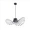Paco Home Pendellampe Hängeleuchte Vertigo Wohnzimmer Esszimmerlampe Schlafzimmer Pendelleuchte Modern Vintage Hut E27, Farbe:Schwarz (Ø70cm), Leuchtenart___Farbe:Pendelleuchte - Schwarz