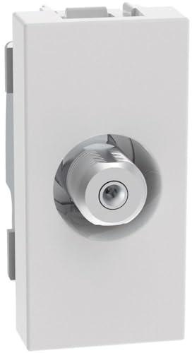 BTICINO MatixGO TV-Buchse 1 Modul weiß JW4202F Koaxialstecker TV Typ F, Impedanz 75 Ohm, Schraubverbindung
