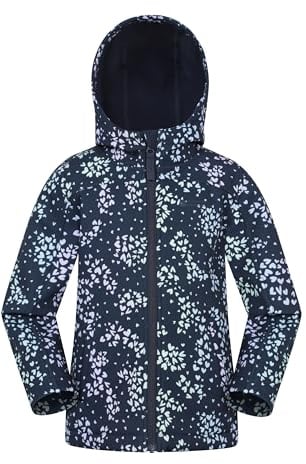 Mountain Warehouse Exodus Kids Softshell Jacket - Breathable, Water Resistant, Fleece Lined, Wind Resistant Coat, Boys & Girls - For Spring Summer & Outdoors Pale Pink (05) Kids Size 9-10 Years