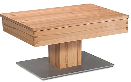 58 aufm Kessel Couchtisch Celeste 90x60x43 höhenverstellbar;diagonal verschiebbar Kernbuche 16233