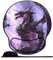 OfFsum Tapis de Souris Ergonomique avec Repose-Poignet en Gel et Tissu Lycra,Dragon Violet pour Ordinateur, Ordinateur Portable, PC, Maison, Bureau et Voyage