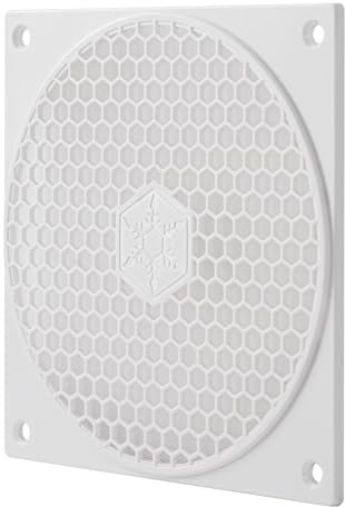 SilverStone Technology FF121 White Colored 120mm Fan Filter with Honeycomb Grille, SST-FF121W