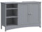 VASAGLE Waschbeckenunterschrank, Unterschrank, Badezimmerschrank, extra lang, 30 x 90 x 60 cm, 2 Türen, Badschrank, offene Fächer, höhenverstellbare Ablagen, Taubengrau BBC410P36